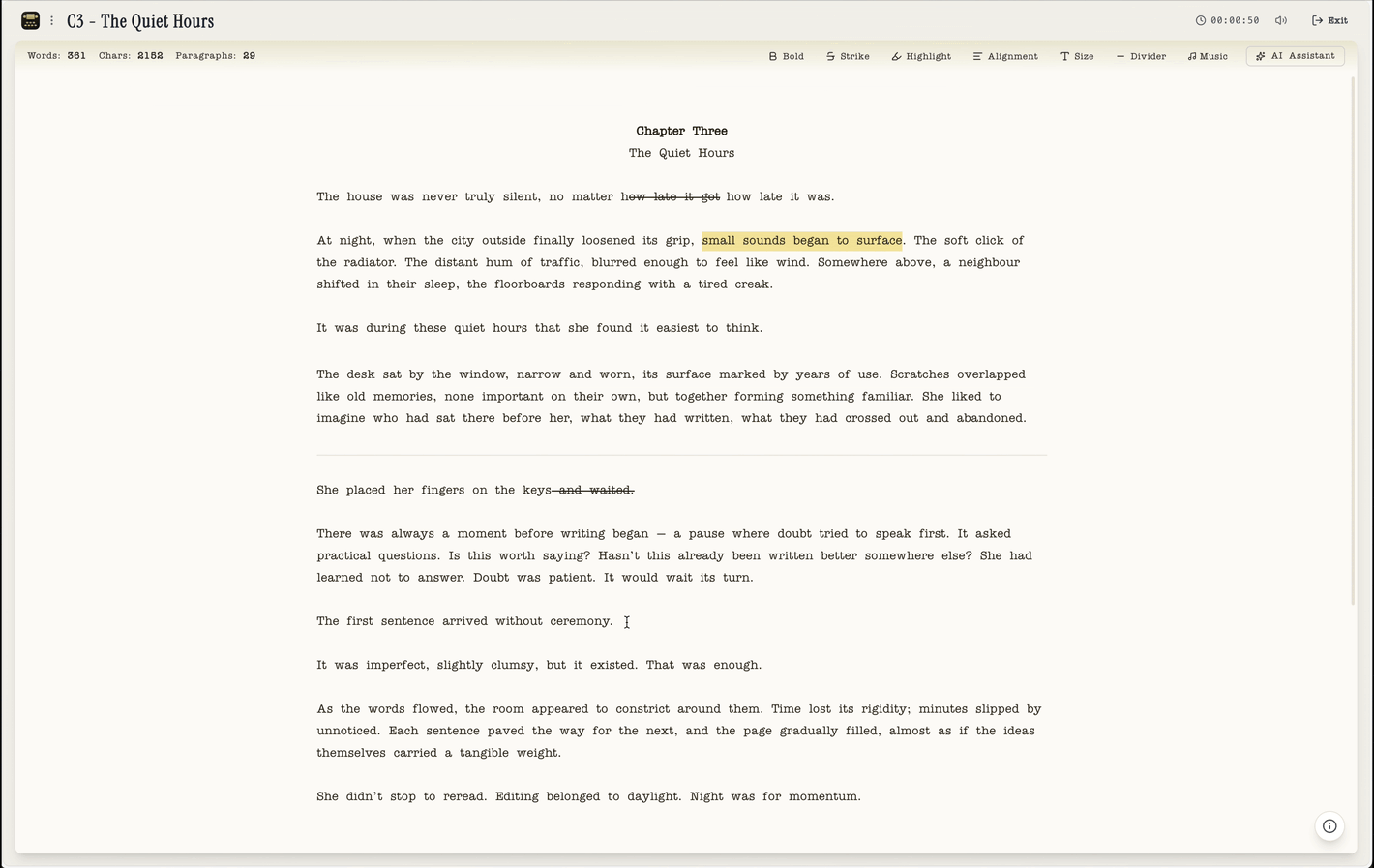 Smart toolbar with zero distractions